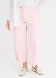 Culotte kalhoty s páskem, ze strečového kepru, bonprix