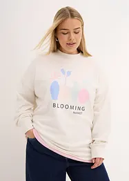 Oversize mikina z bavlněné směsi, bonprix