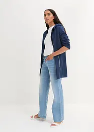 Dlouhá mikina s kapsami na zip, bonprix