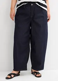 Balonové džíny, Mid Waist, Super Soft, zkrácené, bonprix