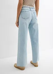Džíny s širokými nohavicemi a roztřepeným pasem, Mid Waist, bonprix