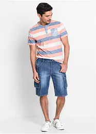 Cargo džínové bermudy, Regular Fit, bonprix