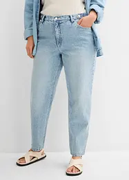 Mom džíny, High Waist, nízký podíl streče, zkrácené, bonprix