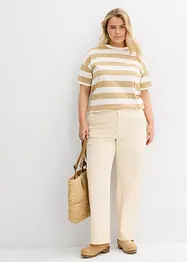 Džíny Straight, High Waist, nízký podíl streče, bonprix