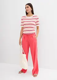 Kalhoty ve stylu paperbag z vzdušné směsi se lnem, bonprix