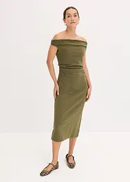 Midi šaty ve stylu Carmen, bonprix