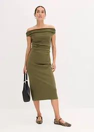 Midi šaty ve stylu Carmen, bonprix