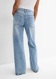 Džíny Loose, Straight, Mid Waist, nízký podíl streče, bonprix