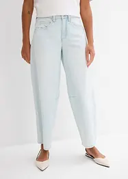 Balónové džíny Mid Waist, Super Soft, zkrácené, bonprix