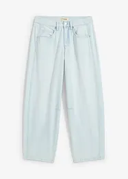 Balónové džíny Mid Waist, Super Soft, zkrácené, bonprix