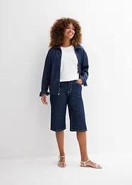Džínové bermudy Mid Waist, Low Stretch, bonprix