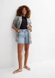 Džínové bermudy Mid Waist, Low Stretch, bonprix