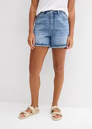 Džínové šortky High Waist, nízký podíl streče, bonprix