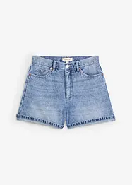 Džínové šortky High Waist, nízký podíl streče, bonprix
