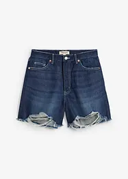 Džínové šortky High Waist, nízký podíl streče, bonprix