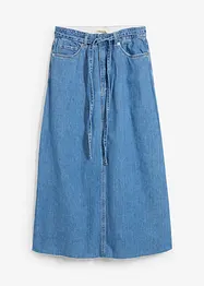 Džínová midi sukně, Mid Waist, Super Soft, bonprix