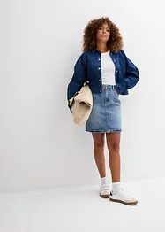 Džínová sukně Mid Waist, Low Stretch, bonprix