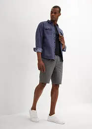 Strečové bermudy se sklady v pase, Regular Fit, bonprix