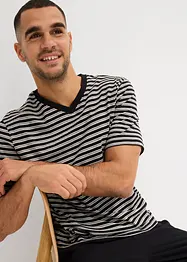 Tričko s výstřihem do V a šortky na spaní, bonprix