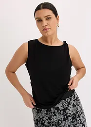 Žerzejový top s přetočeným ramínkem, bonprix