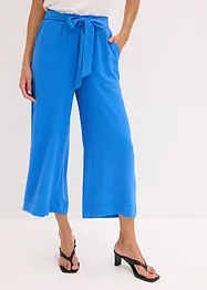 Kalhoty Culotte bez zapínání se založenými nohavicemi, bonprix