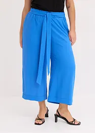 Kalhoty Culotte bez zapínání se založenými nohavicemi, bonprix