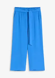 Kalhoty Culotte bez zapínání se založenými nohavicemi, bonprix