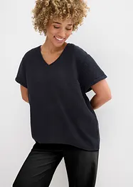 Úpletová tunika z jemného mušelínu, bonprix