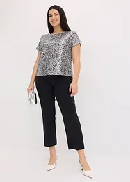 Triko s flitry a leopardím vzorem, bonprix
