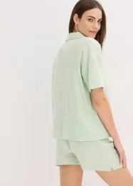 Krátké pyžamo z mušelínu, s knoflíkovou lištou, bonprix