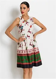 Pouzdrové šaty z pevného materiálu scuba, s vánočním motivem, bonprix