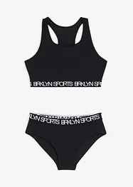 Sportovní bikiny s boxerským zadním dílem (2dílná souprava), bonprix