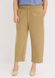 Žerzejové kalhoty se sklady v pase, bonprix