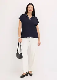 Triko polo s krajkou, bonprix