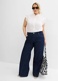 Džíny Wide Leg, High Waist, nízký podíl streče, bonprix