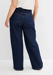 Džíny Wide Leg, High Waist, nízký podíl streče, bonprix