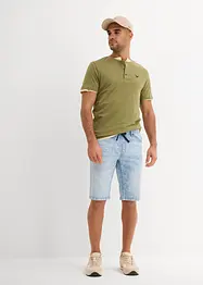 Lehké strečové džínové bermudy bez zapínání, Slim Fit, bonprix