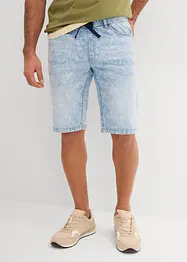 Lehké strečové džínové bermudy bez zapínání, Slim Fit, bonprix