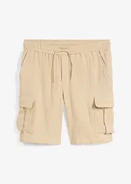 Bermudy ze vzdušného mušelínu, Regular Fit, bonprix