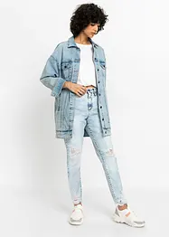 Džíny Mom s obnošenými efekty, High Waist, bonprix