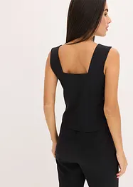 Halenkový top s knoflíkovou lištou, bonprix