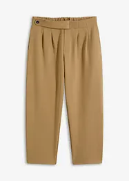 Žerzejové kalhoty se sklady v pase, bonprix