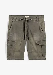 Džínové bermudy z teplákoviny, Regular Fit, bonprix