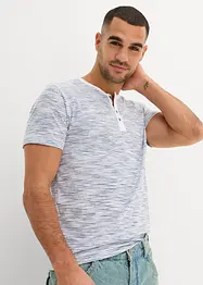 Tričko Henley, krátký rukáv, z čisté bavlny, bonprix