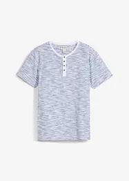 Tričko Henley, krátký rukáv, z čisté bavlny, bonprix