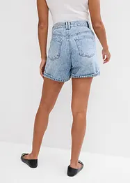 Džínové šortky High Waist, nízký podíl streče, bonprix