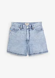 Džínové šortky High Waist, nízký podíl streče, bonprix