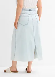 Džínová midi sukně, Mid Waist, Super Soft, bonprix