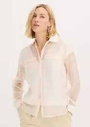 Transparentní halenka se strukturou, bonprix