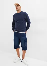 Dlouhé džínové cargo bermudy, Relaxed Fit, bonprix
